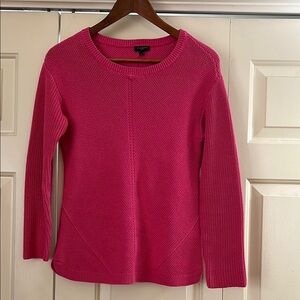 Talbots Hot Pink Textured Crewneck Sweater Size SP